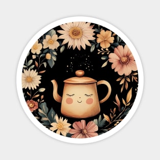 Vintage Coffee Pot Art – Rustic Kitchen Illustration Magnet